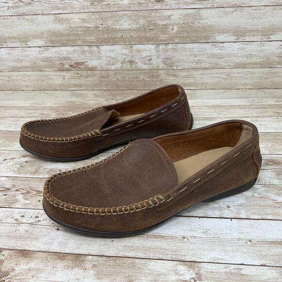 Frye & Co Brown Leather Slip On Loafer Men's 8 - Picture 3 of 7